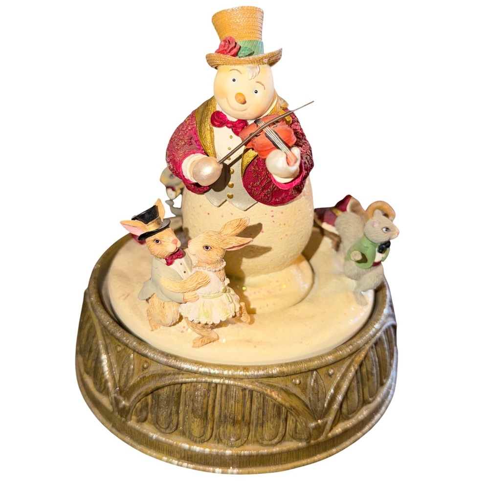 Music Figure Demdaco Winter Promenade Love Makes The World Go Around Snowman
